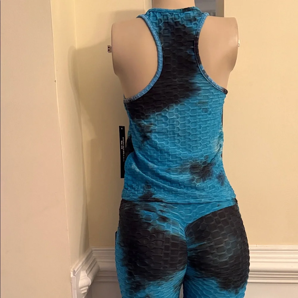 New Mix 3 piece Blue and Black Leggings Set - Picture 7 of 8